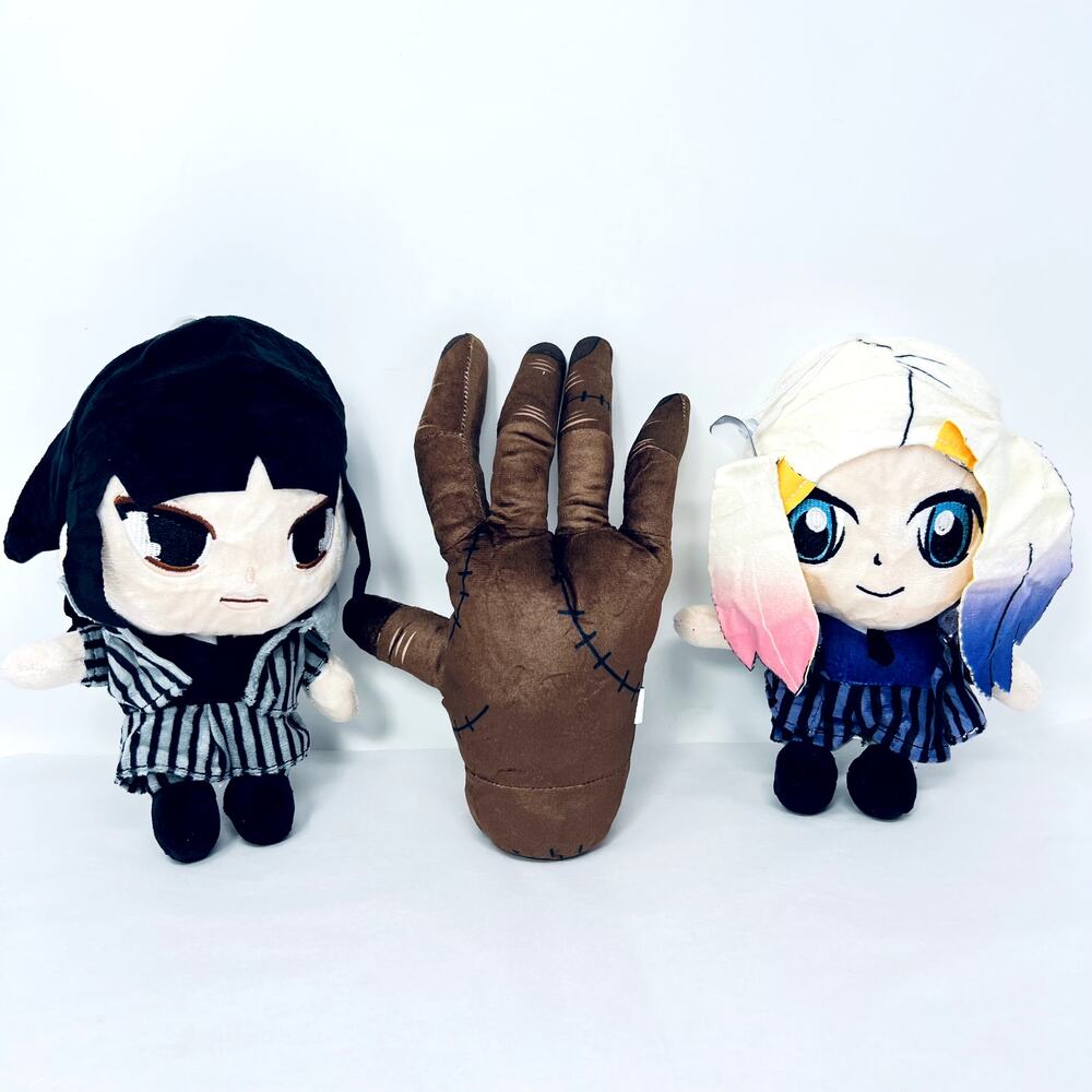 Addams Family Wednesday Plush Doll Toys Thing Plush Lot of 3 Halloween Spooky